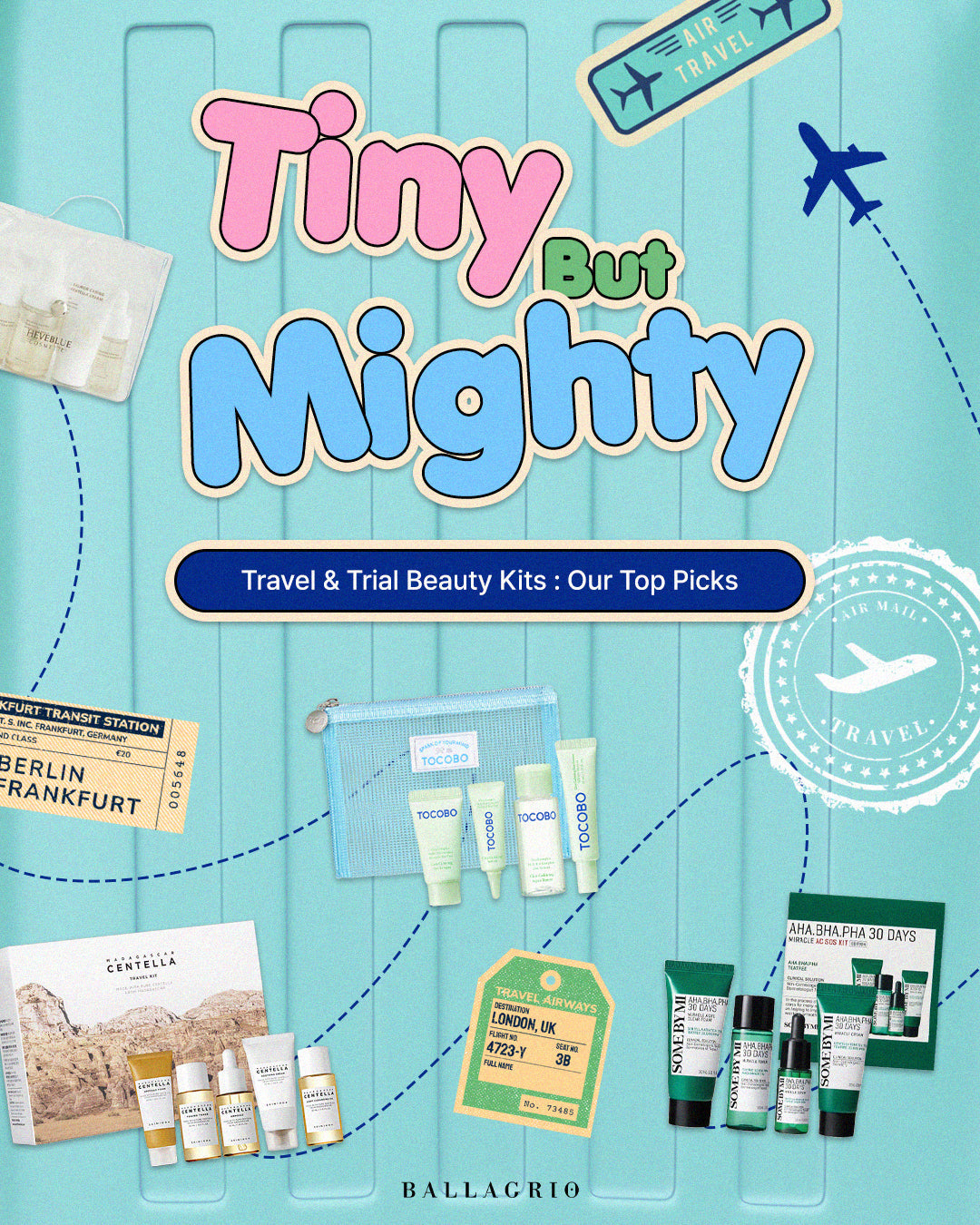 Tiny But Mighty✈️🧴 Travel & Trial Beauty Kits : Our Top Picks - Ballagrio