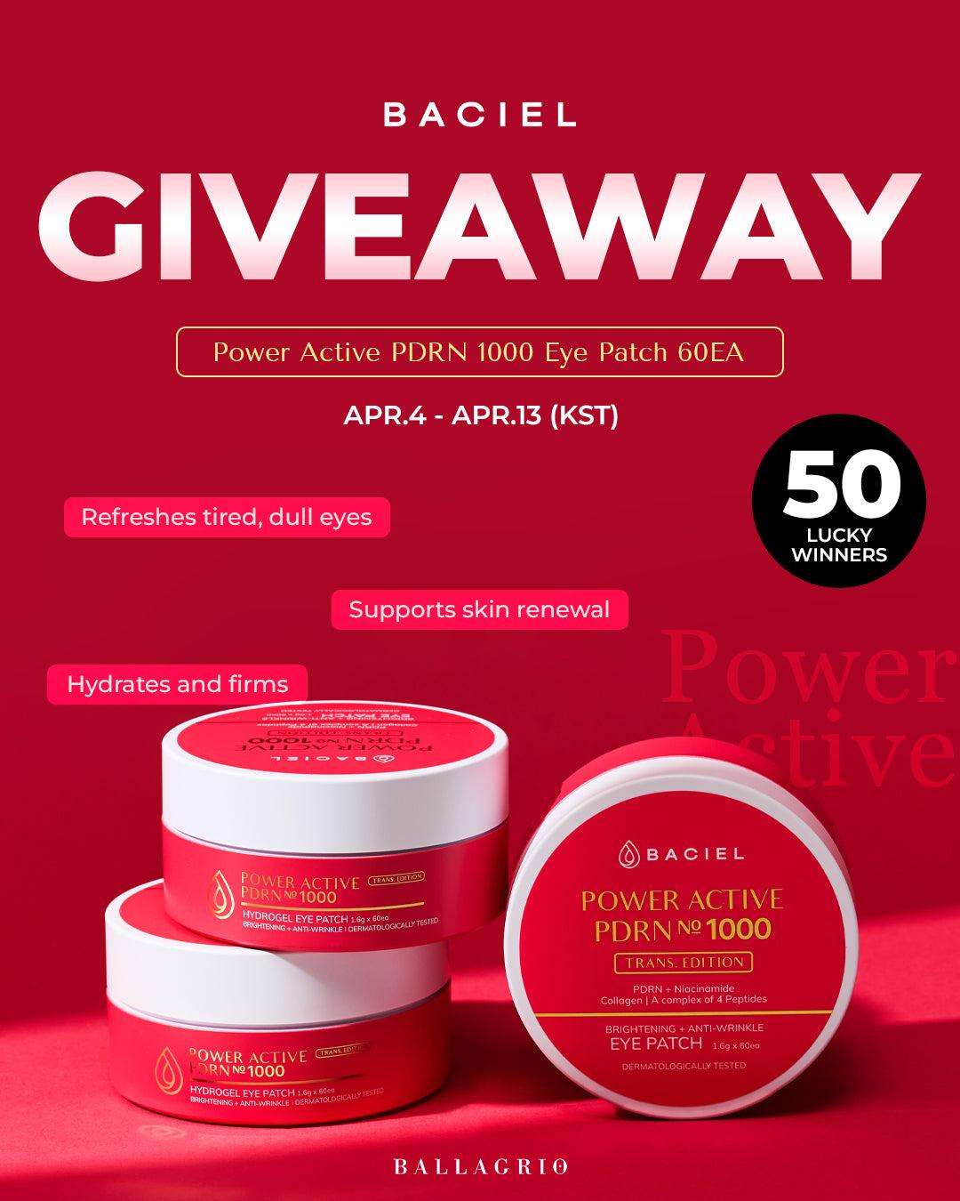 GIVEAWAY | [BACIEL] Power Active PDRN 1000 Eye Patch 60EA - Ballagrio