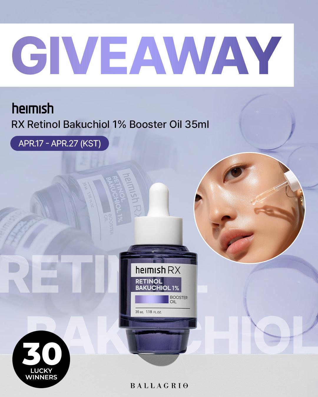 GIVEAWAY | [heimish] RX Retinol Bakuchiol 1% Booster Oil 35ml - Ballagrio