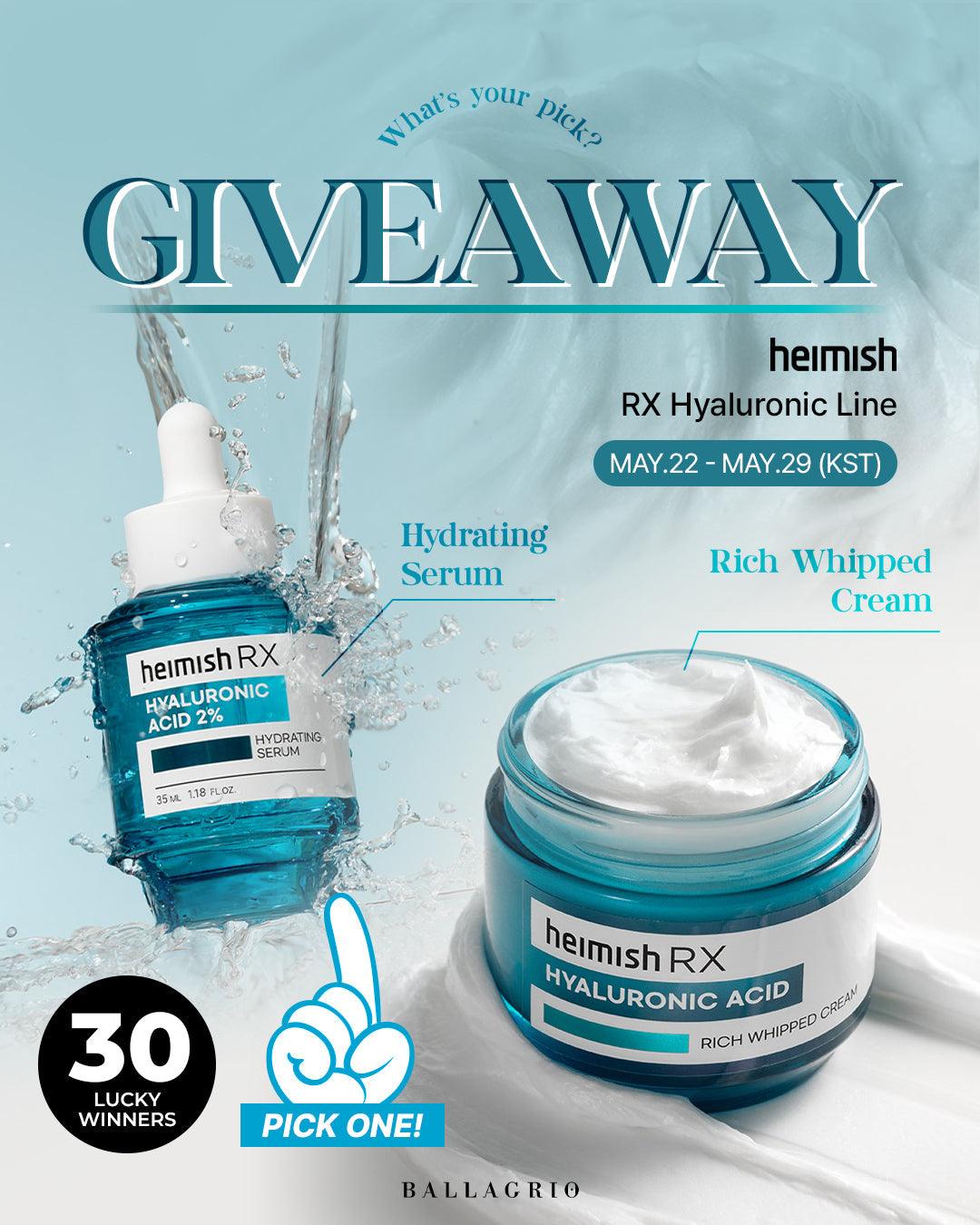 GIVEAWAY | heimish RX Hyaluronic Line Pick 1 - Ballagrio