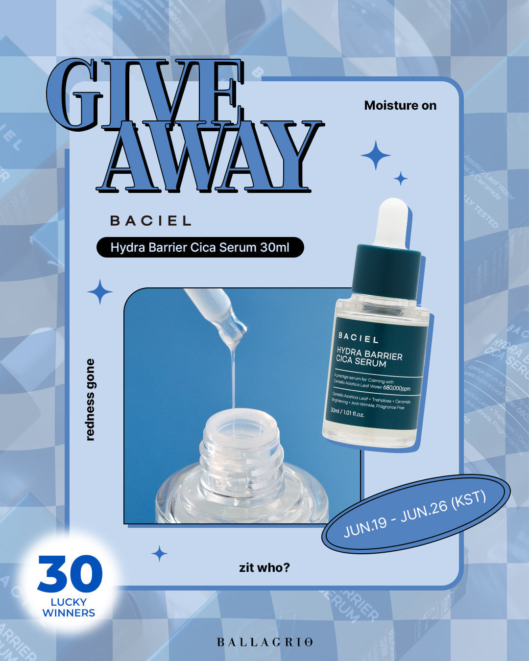 GIVEAWAY | BACIEL HYDRA BARRIER CICA SERUM - Ballagrio