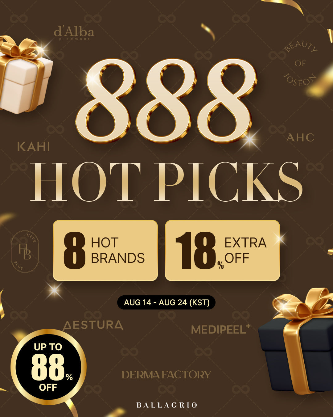 PROMOTION | 🎯888 HOT PICKS🎯 18% OFF your top 8 K-Beauty brands - Ballagrio