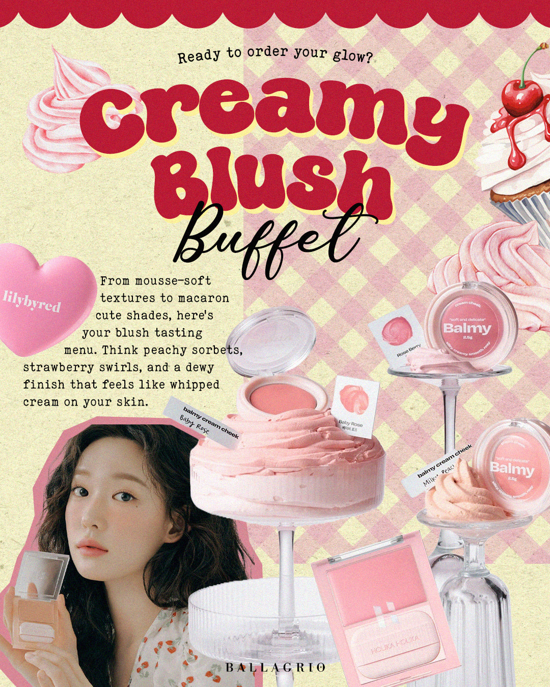 NEWSLETTER | 🧁Creamy Blush Buffet🧁 Ready to order your glow? - Ballagrio