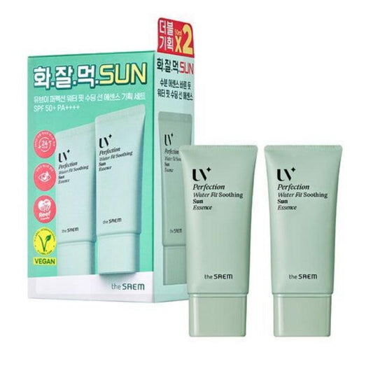 [the SAEM] UV Perfection Water Fit Soothing Sun Essence (1+1) SPF 50+ PA++++ 50ml*2EA