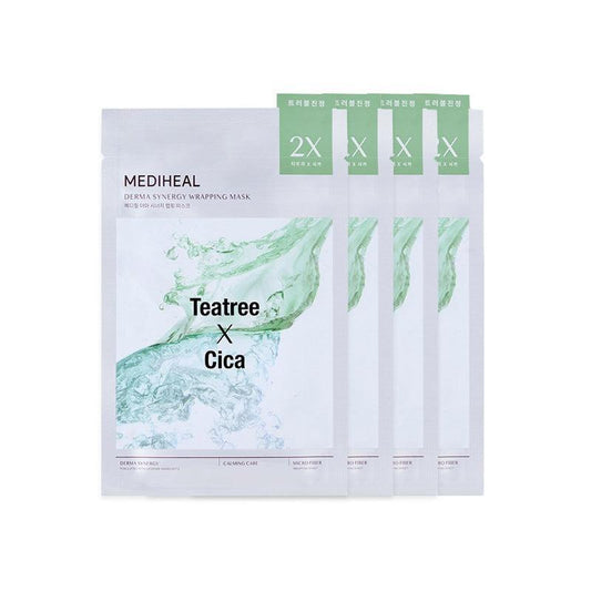 [MEDIHEAL] Derma Synergy Wrapping Mask Teatree X Cica 25ml*10EA - Ballagrio