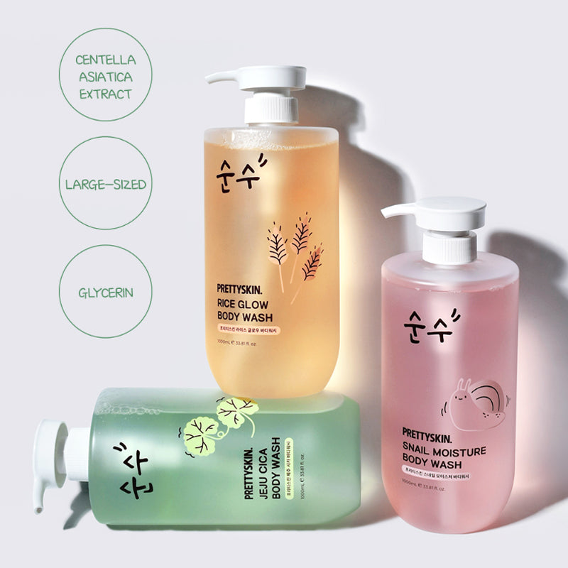 PRETTYSKIN] Jeju Cica Body Wash 1000ml – Ballagrio