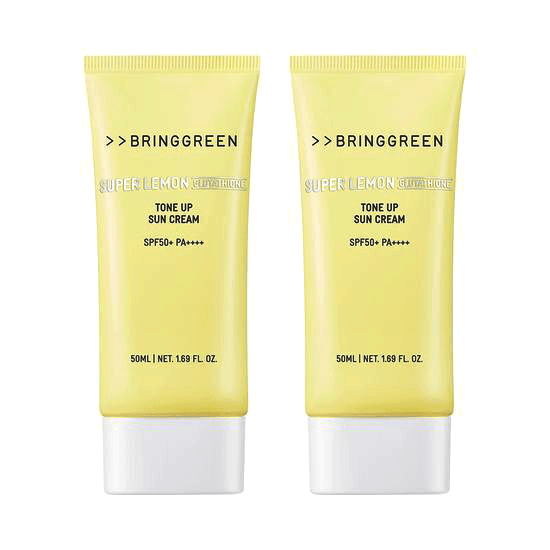 BRINGGREEN Super Lemon Glutathione Tone Up Sun Cream 50ml 1+1 Set BRINGGREEN Super Lemon Glutathione Tone Up Sun Cream 50ml 1+1 Set