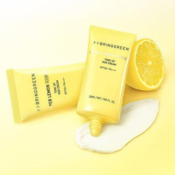 BRINGGREEN Super Lemon Glutathione Tone Up Sun Cream 50ml 1+1 Set