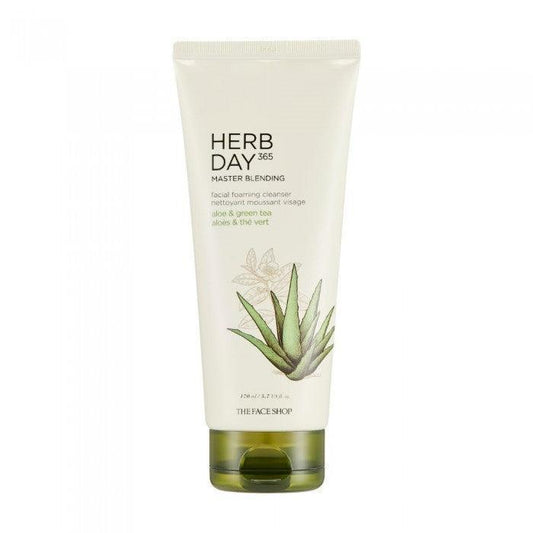 [THE FACE SHOP] Herb Day 365 Master Blending Cleansing Foam Aloe & Green Tea 170ml