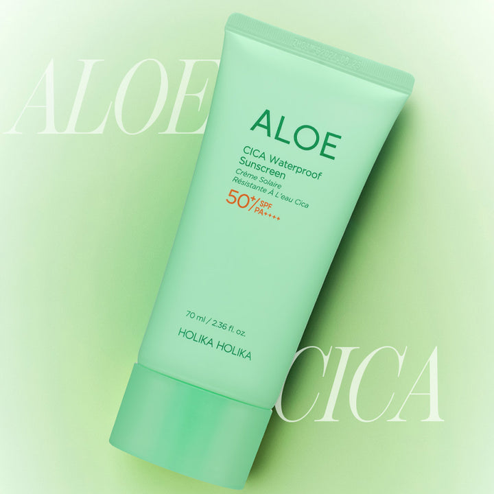 HOLIKA HOLIKA] Aloe Cica Waterproof Sunscreen SPF 50+ PA++++ 70ml –  Ballagrio