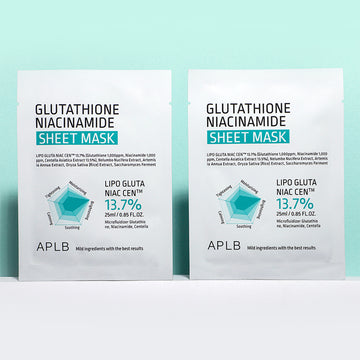 aplb glutathione niacinamide sheet mask 25ml APLB Glutathione Niacinamide Sheet Mask 25ml main image 0