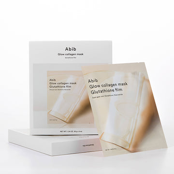 [Abib] 1+1 Glow Collagen Mask Glutathione Film (4ea)
