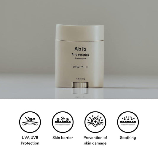 [Abib] Airy Sunstick Smoothing Bar SPF 50+ PA++++ 23g - Ballagrio