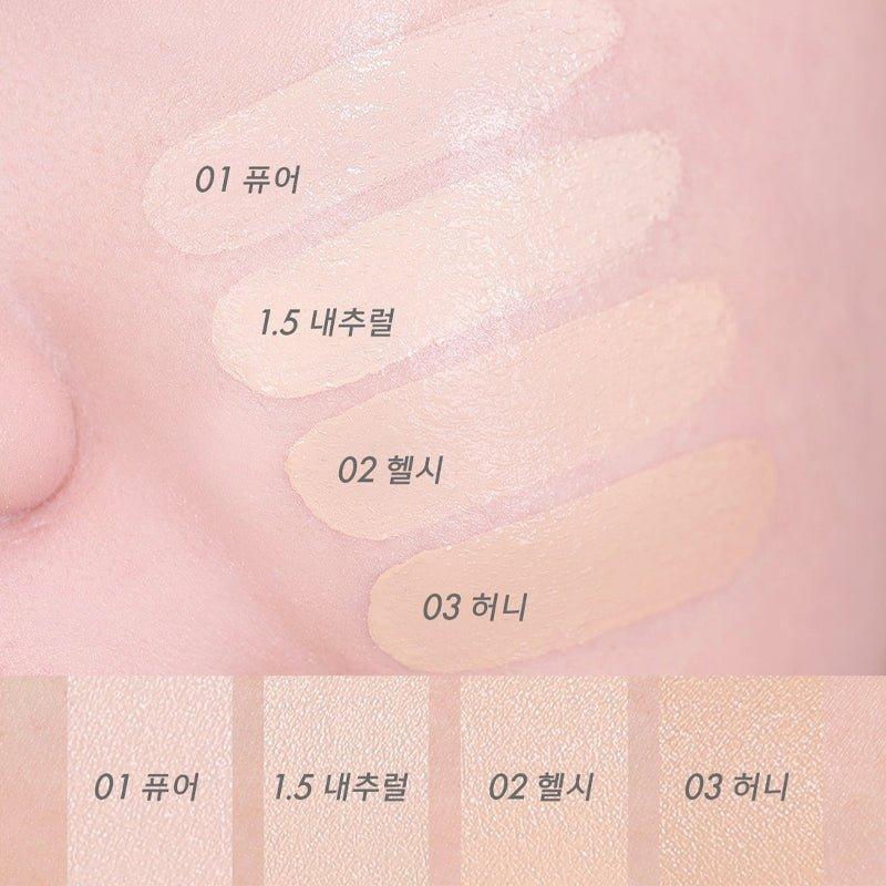 [AMUSE] Dew Power Vegan Cushion with Refill (4 Colors) SPF 50+ PA++++ 15g+15g - Ballagrio