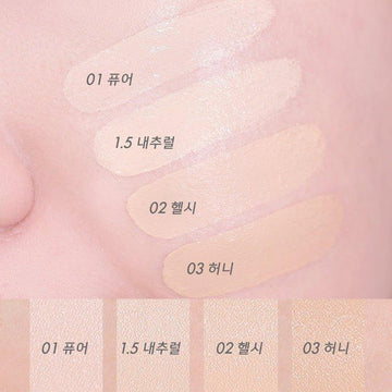 [AMUSE] Dew Power Vegan Cushion with Refill (4 Colors) SPF 50+ PA++++ 15g+15g - Ballagrio