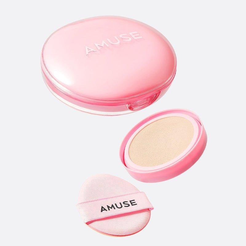 [AMUSE] Dew Power Vegan Cushion with Refill (4 Colors) SPF 50+ PA++++ 15g+15g - Ballagrio
