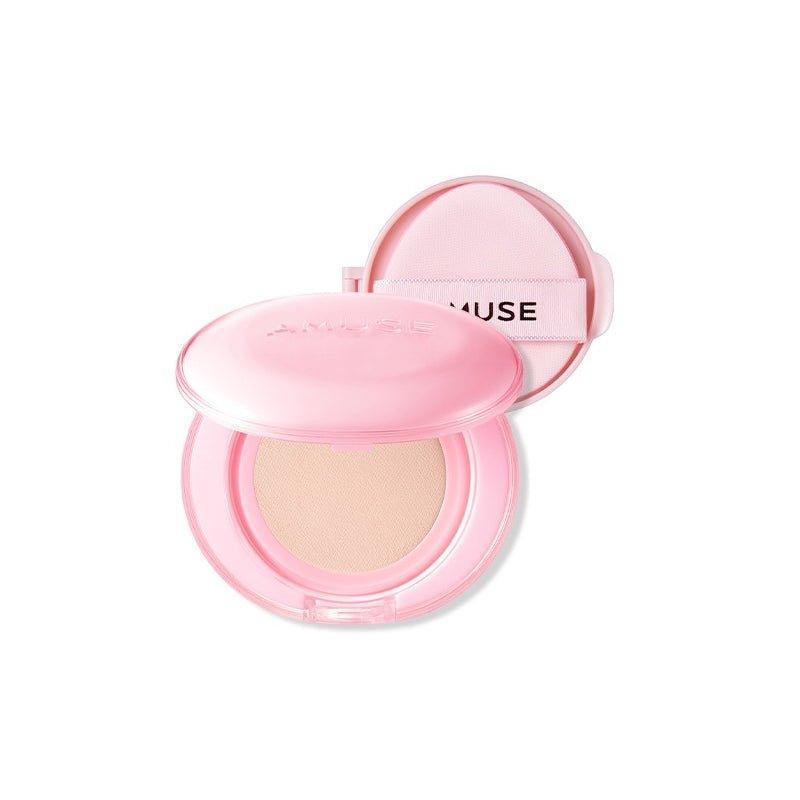 [AMUSE] Dew Power Vegan Cushion with Refill (4 Colors) SPF 50+ PA++++ 15g+15g - Ballagrio