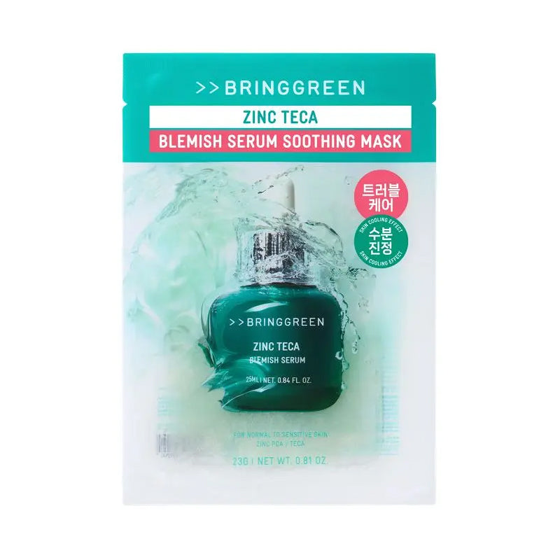 [BRING GREEN] Zinc Teca Blemish Serum Soothing Mask 23g*10EA – Ballagrio