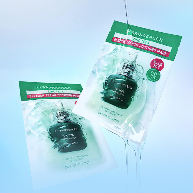 [BRING GREEN] Zinc Teca Blemish Serum Soothing Mask 23g*10EA – Ballagrio