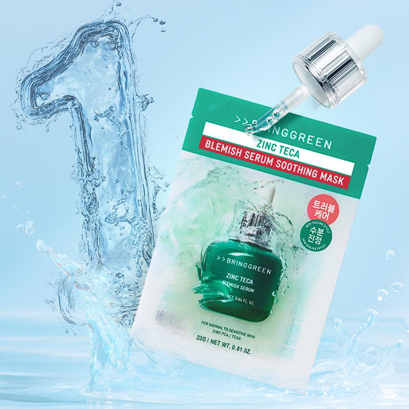 [BRING GREEN] Zinc Teca Blemish Serum Soothing Mask 23g*10EA – Ballagrio