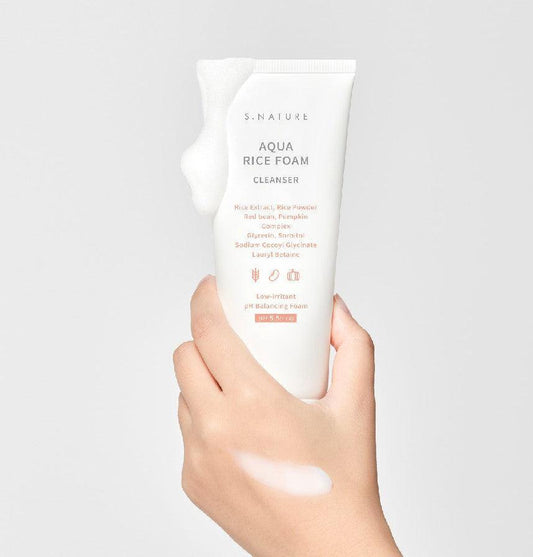 [S.NATURE] Aqua Rice Foam Cleanser 160ml